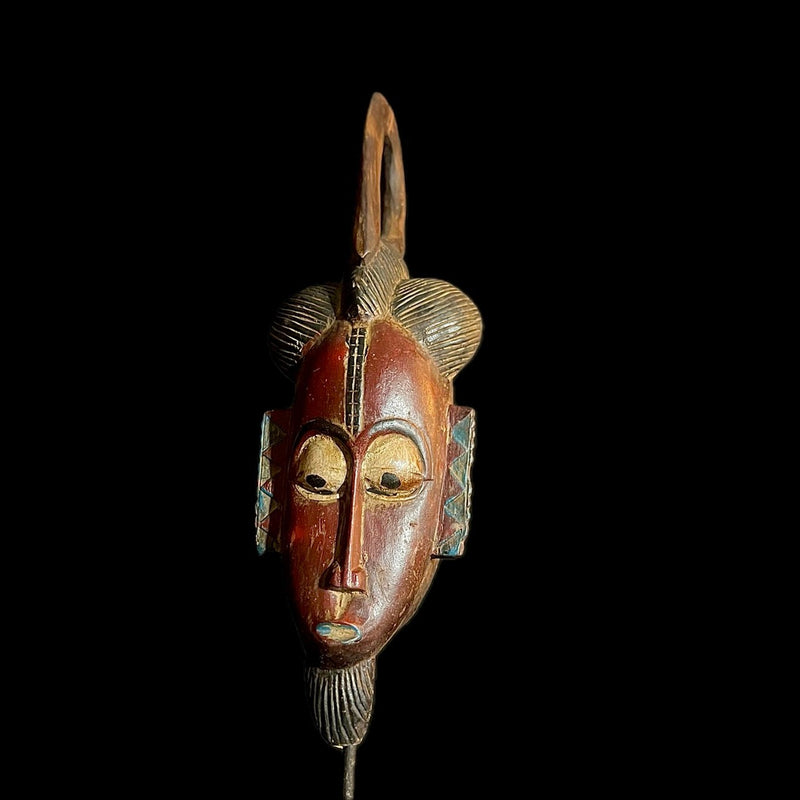 Vintage Hand Carved wall african mask Black Guro Mask-9977