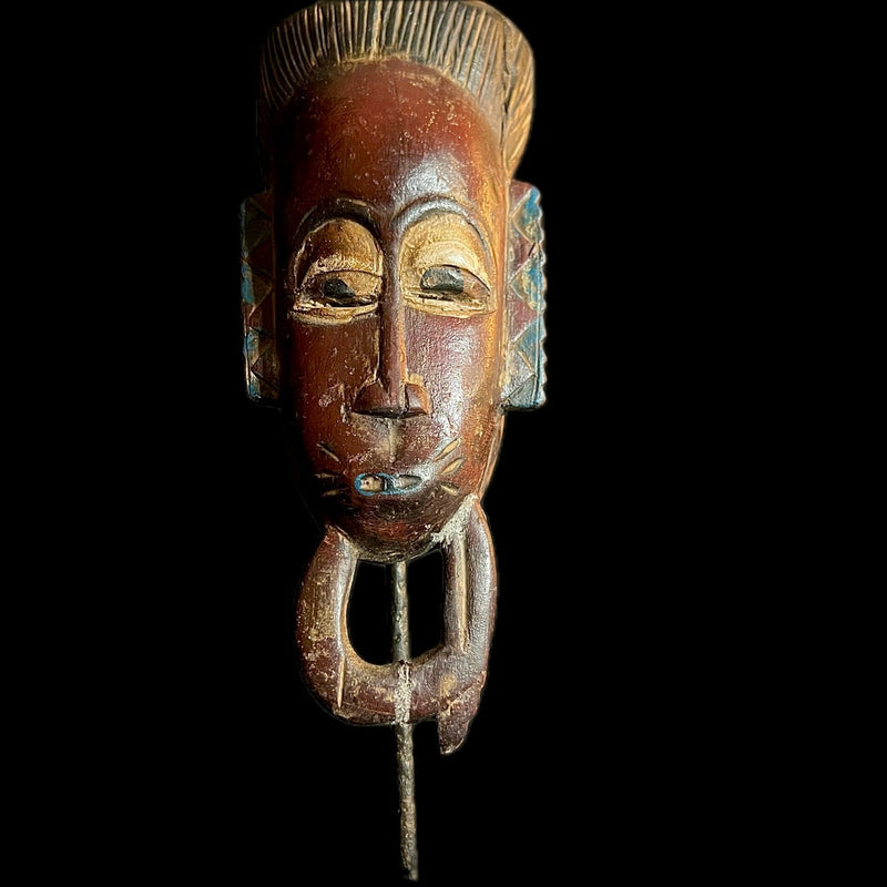 African Tribal Wood masks  Face vintage Wood Carved Hanging Gu Masks for wall-9978