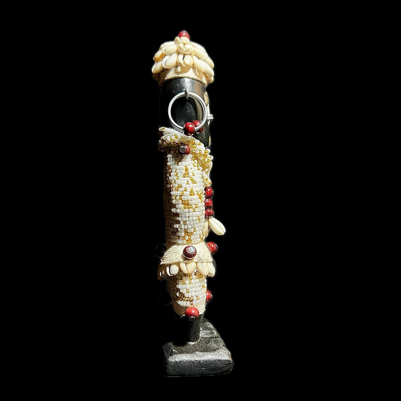African Beaded Namji Doll wooden vintage Home Décor statue -G1089