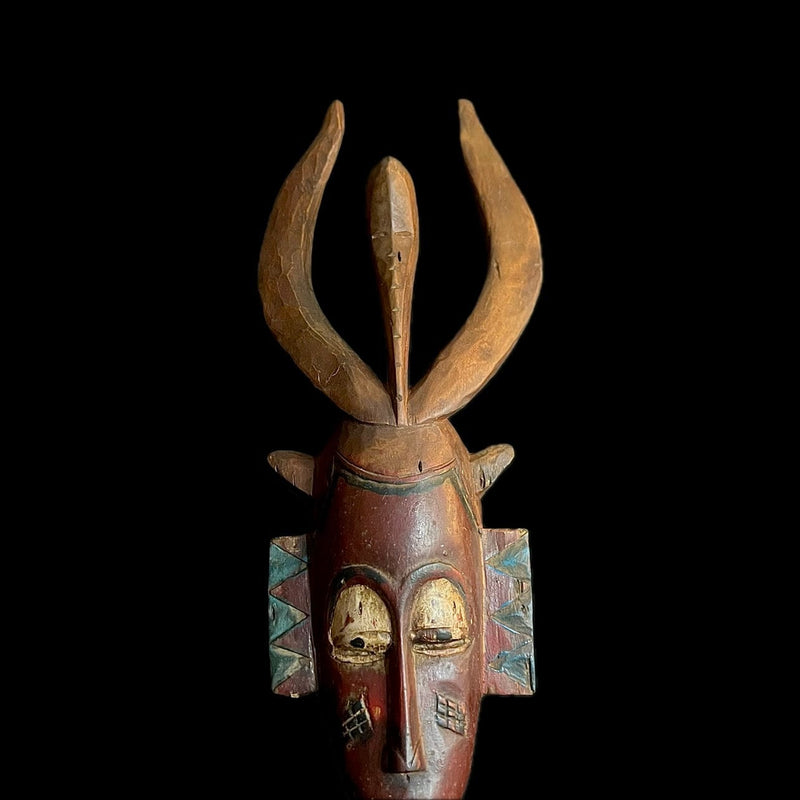 antique wall african mask Baule Mask -9946