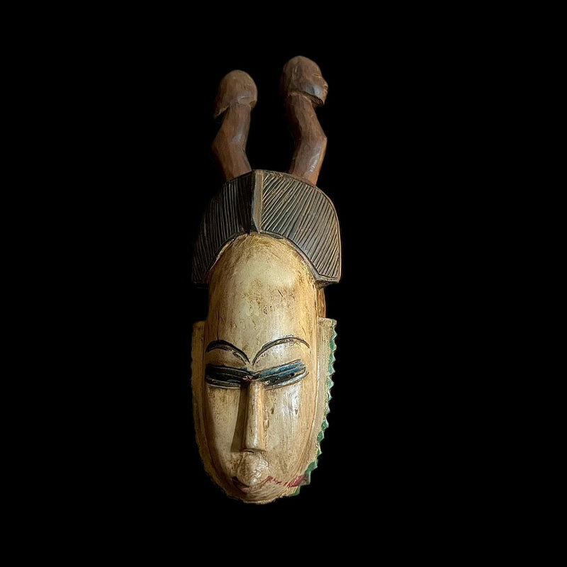 antique wall african mask Baule Mask -9948
