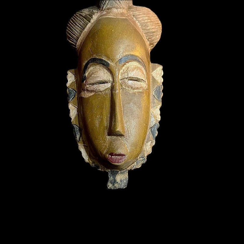 antique wall african mask Wall Hang Baule Mask -9954