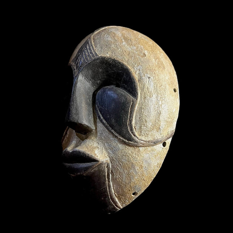 African mask Lega Mask Carved Vintage Wall Hanging Primitive -G1217