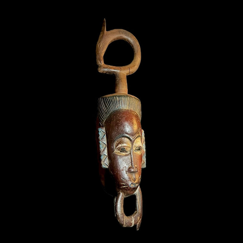 African Tribal Wood masks  Face vintage Wood Carved Hanging Gu Masks for wall-9978