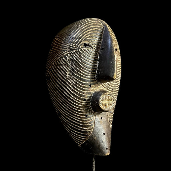 African Tribal Face Mask Wood Hand Wall Hanging Songye Kifwebe Mask-G1229