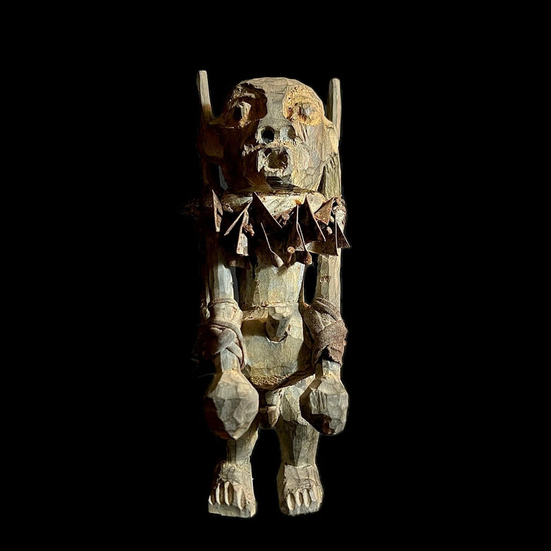 wooden figures primitive decor Nkisi N’Kondi hand carved statue voodoo-9995