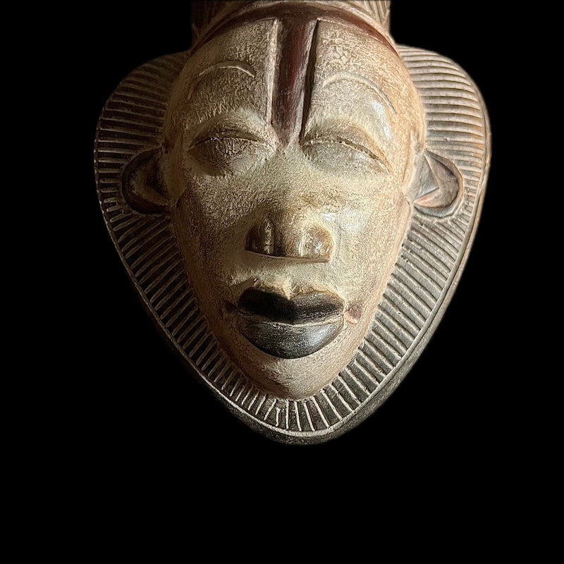 African Mask Wall Art Old Puno Mask Okuyi Mukudji Society Gabon Mask GURO-G1006