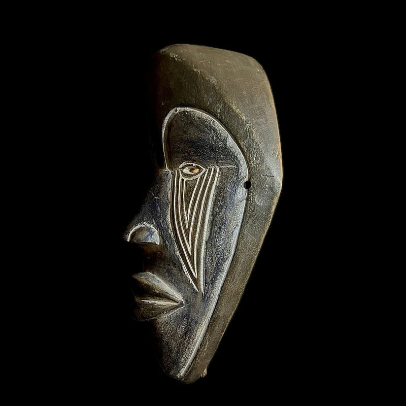 African mask Bwami Lega mask, which is hand-carved out of wood -G1032