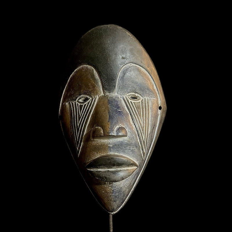 African mask Bwami Lega mask, which is hand-carved out of wood -G1032