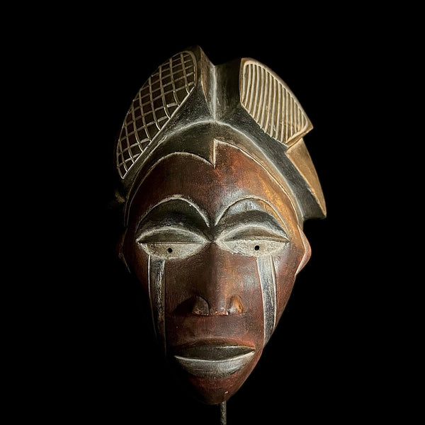 African mask Traditional vintage Nigerian Igbo Wood -G1021
