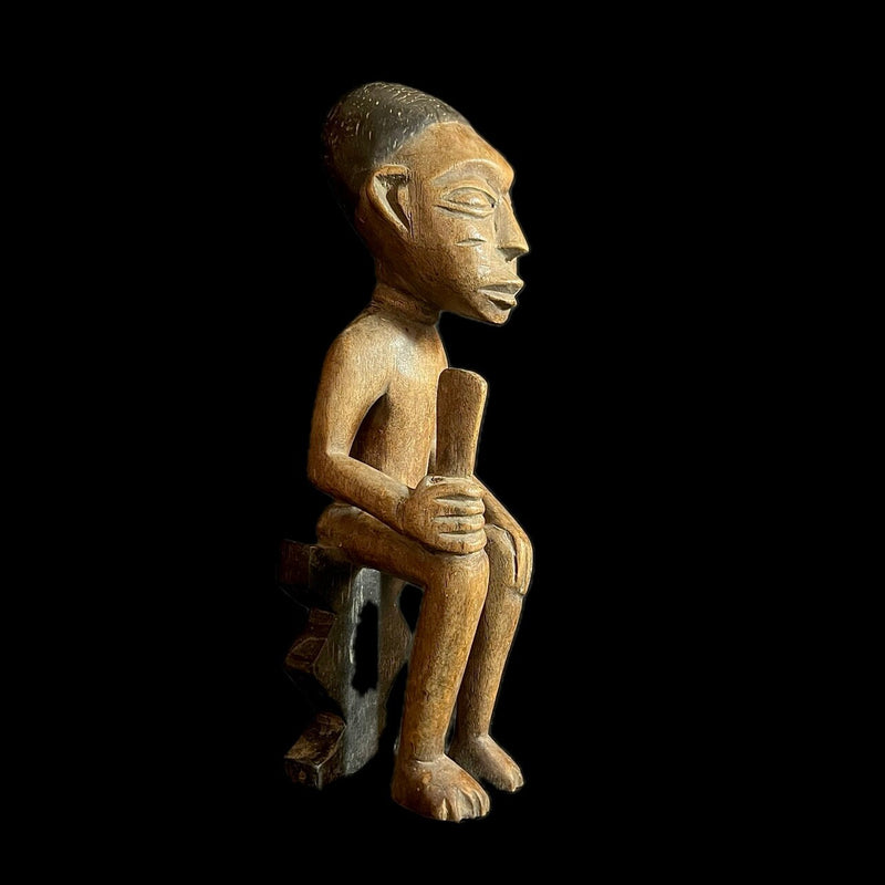 African wooden figures statue wooden vintage hand carved Home Décor statue -G1050