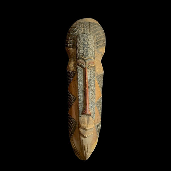 african mask Traditional Ashanti Queen Wood Ghana Handmade Queen Mask-G1061