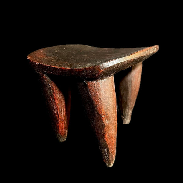 African figure African Tribal Hand wood wooden carved stool central african art west african art vintage hand carved carved wooden mas-G1309