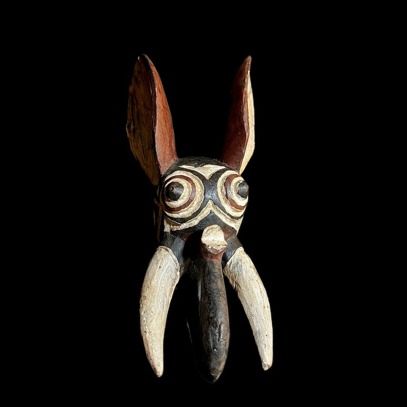 African Mask Tribal Face Vibrant Bobo Style Elephant Mask Burkina Faso-G1315