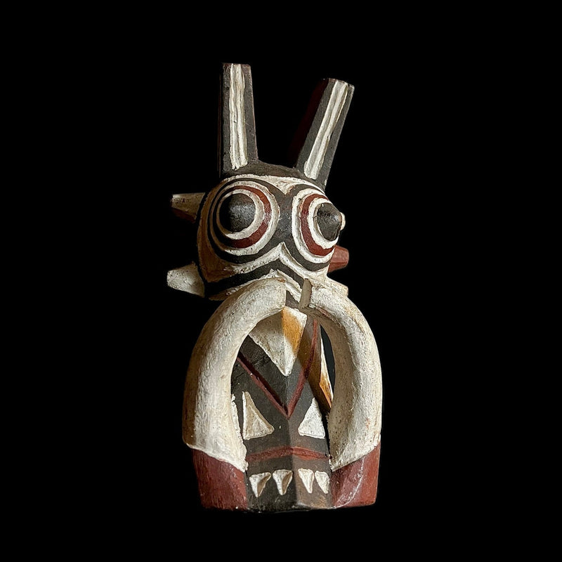 African Mask Tribal Art BOBO Gurunsi Boar Mask Wood Hand Carved-G1325
