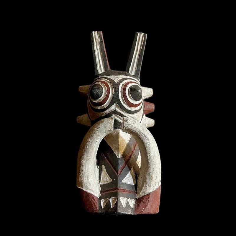 African Mask Tribal Art BOBO Gurunsi Boar Mask Wood Hand Carved-G1325