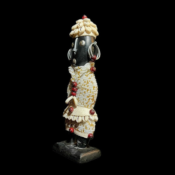 African Beaded Namji Doll wooden vintage Home Décor statue -G1089