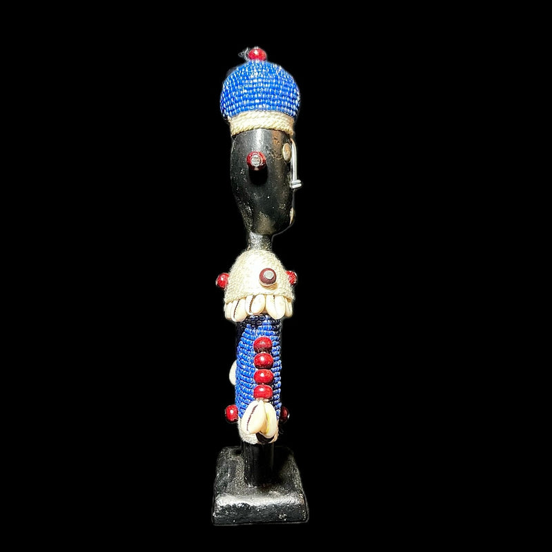 African Beaded Namji Doll wooden vintage Home Décor statue -G1079