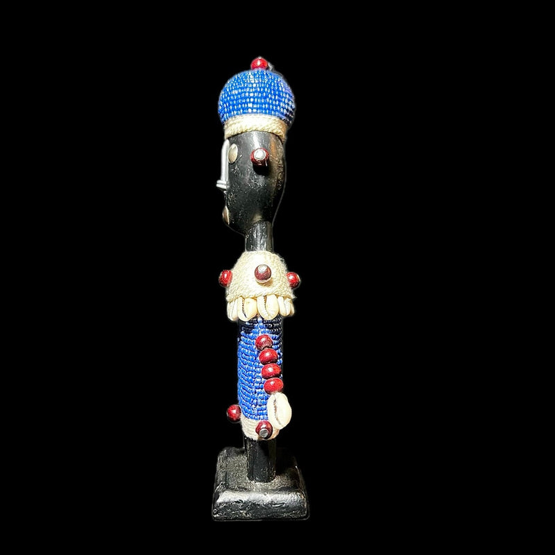 African Beaded Namji Doll wooden vintage Home Décor statue -G1079