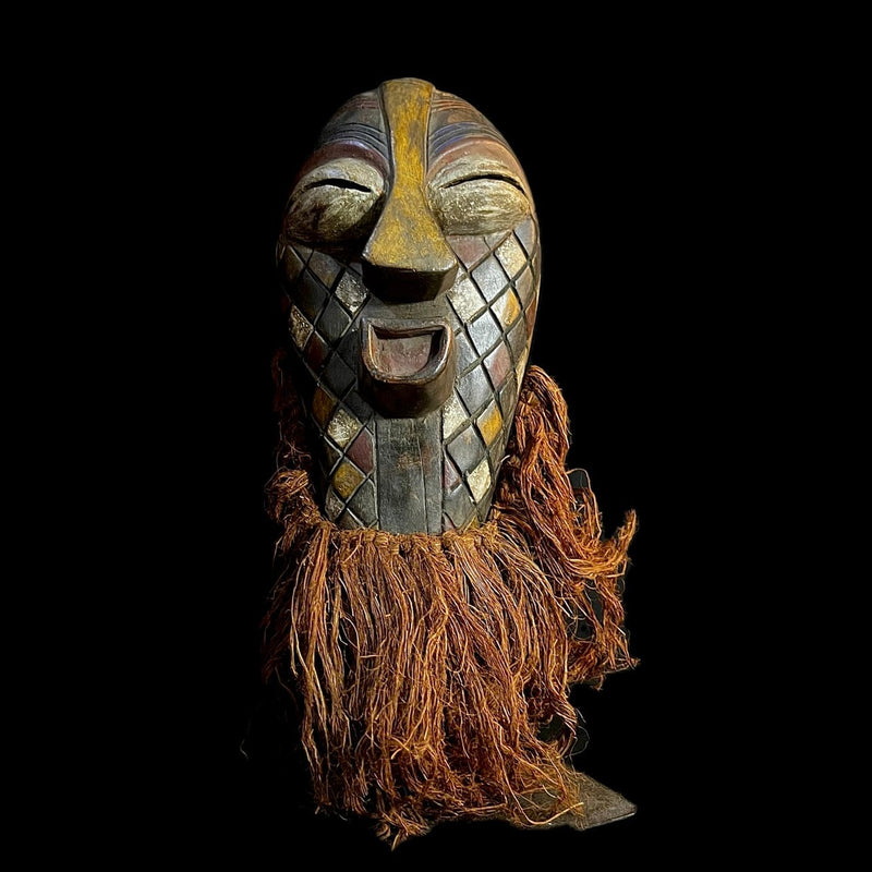 African Mask Primitive Art Collectibles Home Decor masque Songye Kifebwe-G1366