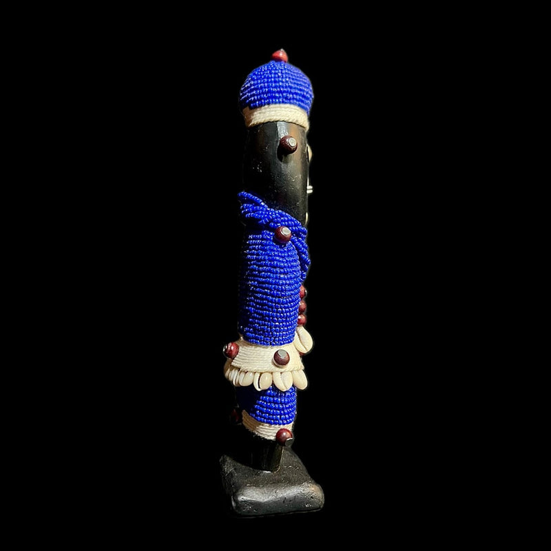 African Beaded Namji Doll wooden vintage Home Décor statue -G1120