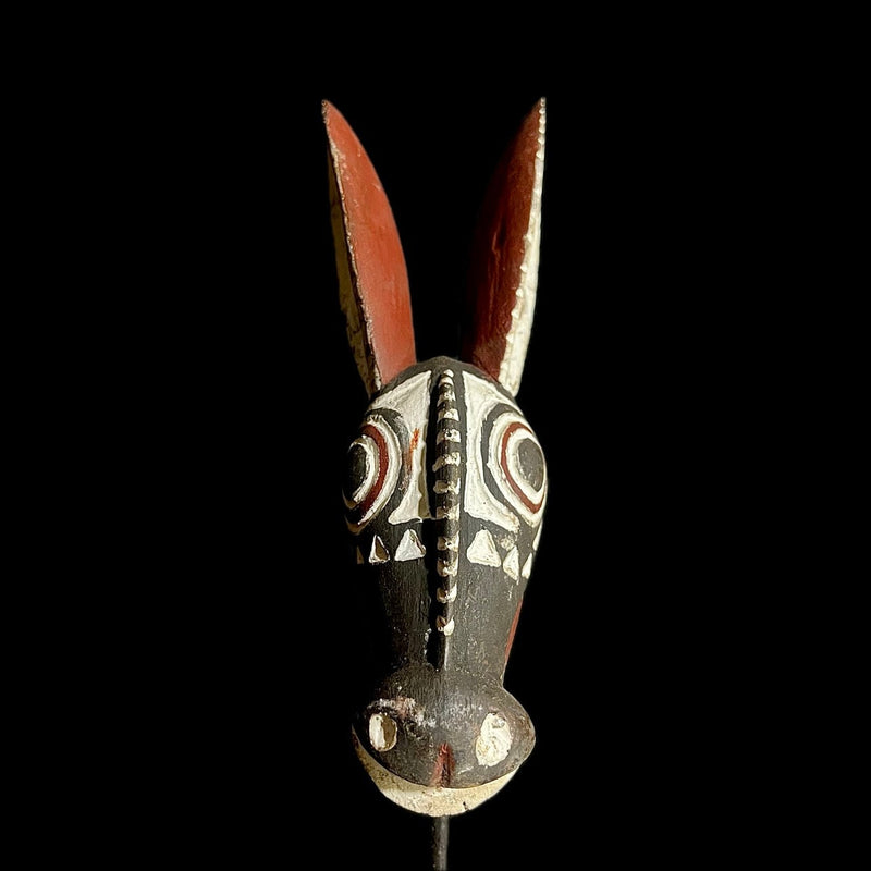 African Mask Tribal Mask Wood Hand Carved Wall Hanging Bobo Rabbit-G1400