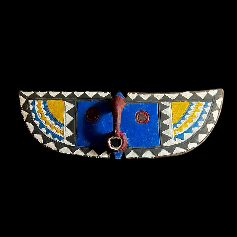 African Bobo Mask - Handcrafted Wall Hanging Art | Unique Old Owl Mask from Burkina Faso | Ethnic Sculpture for Home Decor-G1137