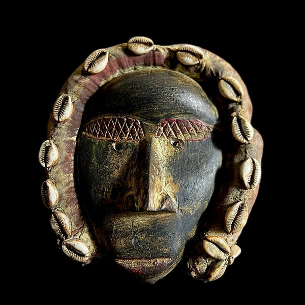 African Tribal Hand Carved Décor carved wooden Hanging Dan Mask -G1149