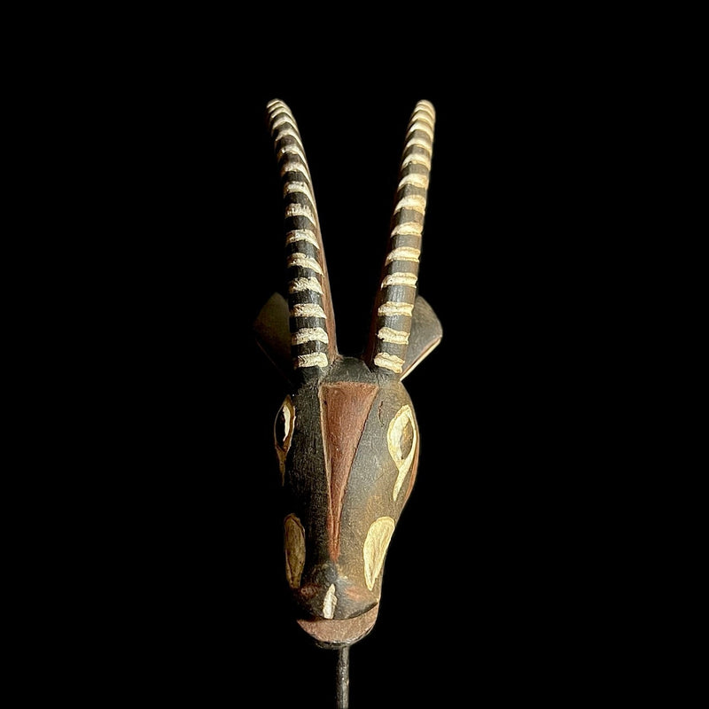 African Mask Bobo Fing Antelope Mask Burkina Faso Carved Wall Hanging-G1411