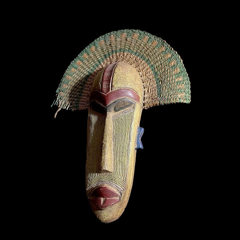 African mask Face Songye Antiques Wall Hanging Primitive Art Home Living-G1235