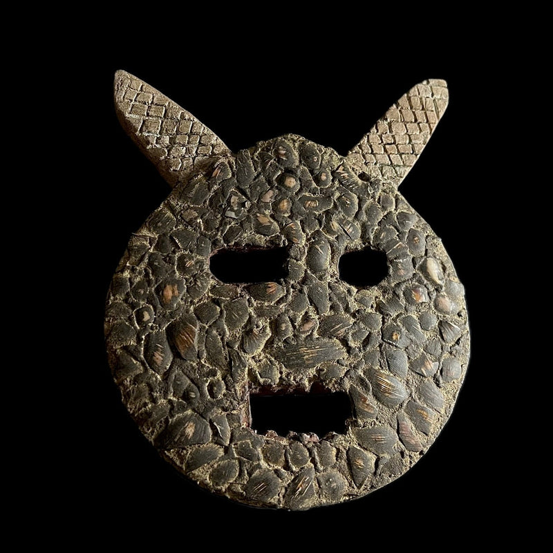 African Tribal Face Hand Carved Baule Goli kplekple mask gba gba Home Décor-G1515