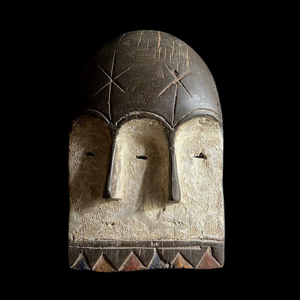 African Mask 3 Faces Lega Mask Congo Bwami Mask Society Home Décor-G1608