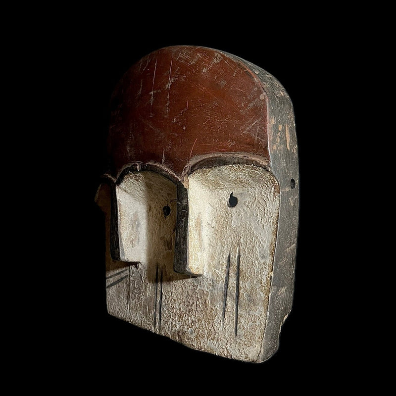 African Mask 3 Faces Lega Mask Congo Bwami Mask Society Home Décor-G1612