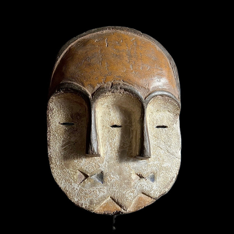 African Mask 3 Faces Lega Mask Congo Bwami Mask Society Home Décor-G1633
