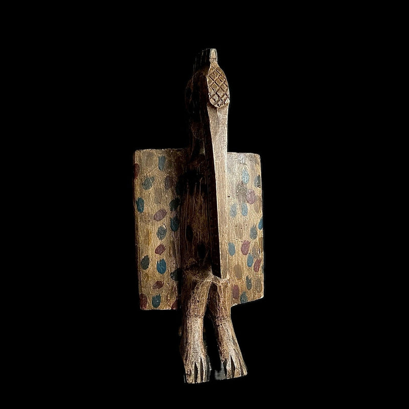 African Hornbill Bird Senufo People vintage carved wood Hanging statue-G1641