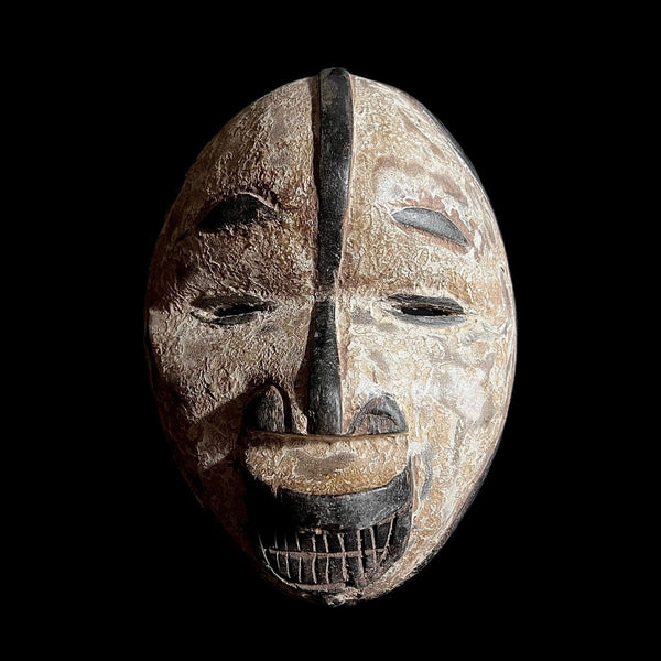 African Nigerian Igbo Wood Carved Spirit Mask Authentic Wall Hanging masks-G1647