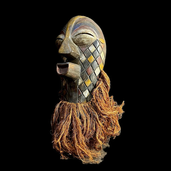 African Mask Primitive Art Collectibles Home Decor masque Songye Kifebwe-G1366
