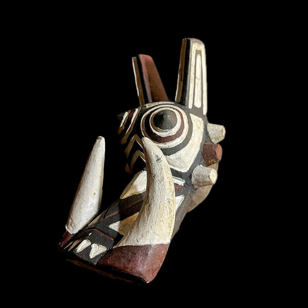 African Mask Tribal Art BOBO Gurunsi Boar Mask Wood Hand Carved-G1367