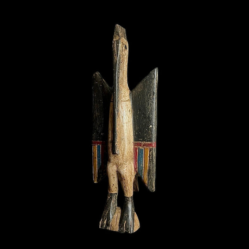 African Bird Figure Senufo People wood hand carved Home Décor statue-G1656