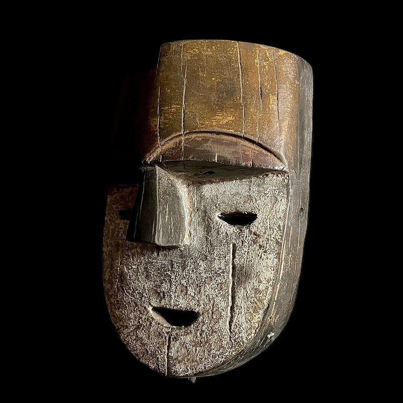 African Masks Lega Mask Carved Vintage Wall Hanging Primitive Art-G1659