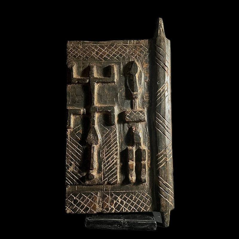 African Dogon Door Carved Wood Granary Door Tribe Mali Granary Door-G1662