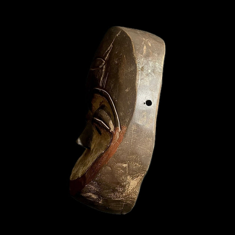 African masks antiques tribal Face vintage Lega Clean geometry primitive-G1665