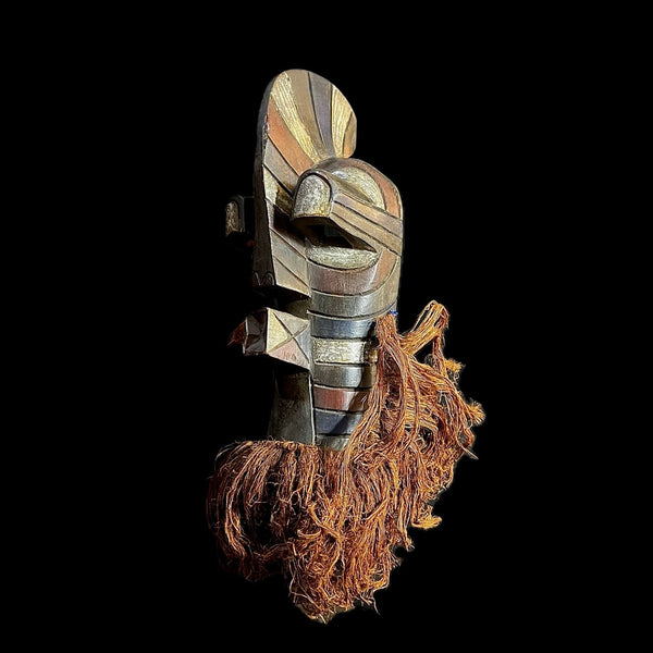 African mask Hand Carved Décor songye kifwebe carved wooden mask-G1381