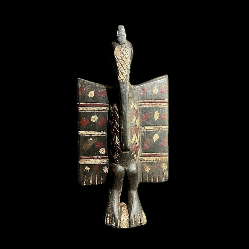 African Senufo Hornbill, Setien or Harvest Bird Home Décor statue-G1673