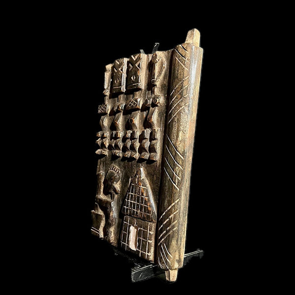 African Vintage wood door, Wall art Dogon African Wood Granary Door -G1675