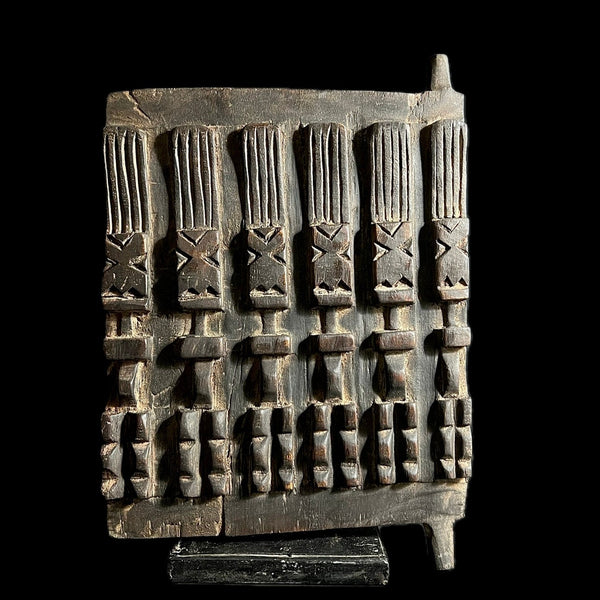 African Vintage wood door, Wall art Dogon African Wood Granary Door -G1681