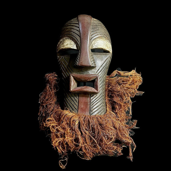 African Face Mask African Hand Carved Wall Hanging Songye Hand Carved Home Décor mask-G1392