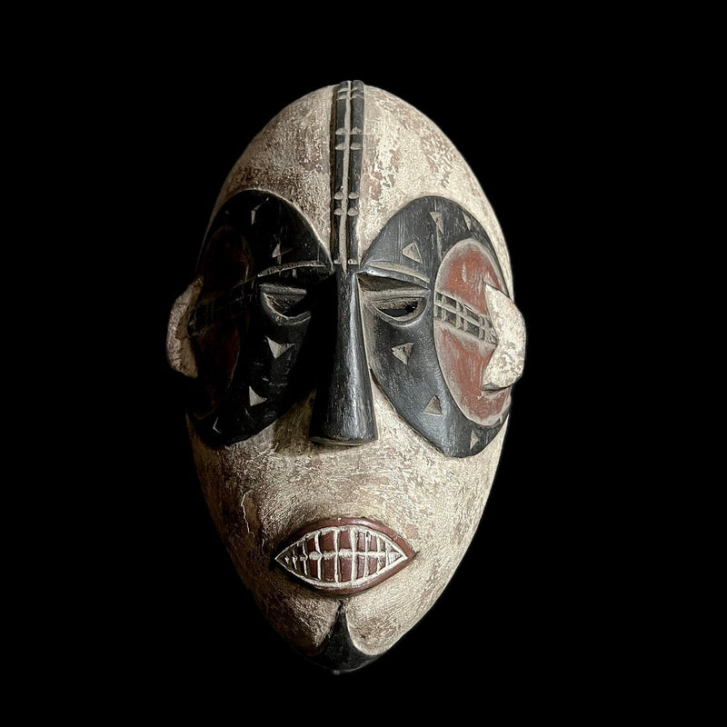 African Mask Igbo Gabon Wall Hanging Primitive Collectibles Home Decor -G1692