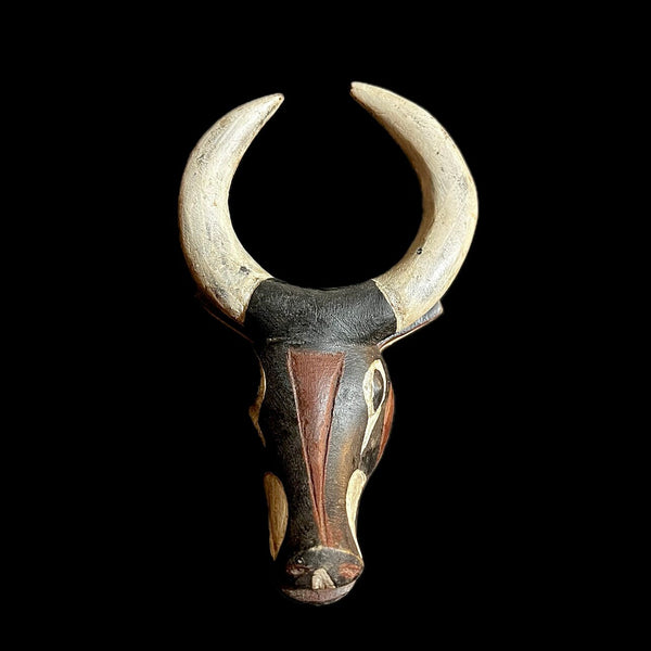 African Tribal Art Wooden Antique Bobo Bull Mask in Carved Ebony Home Décor mask-G1414