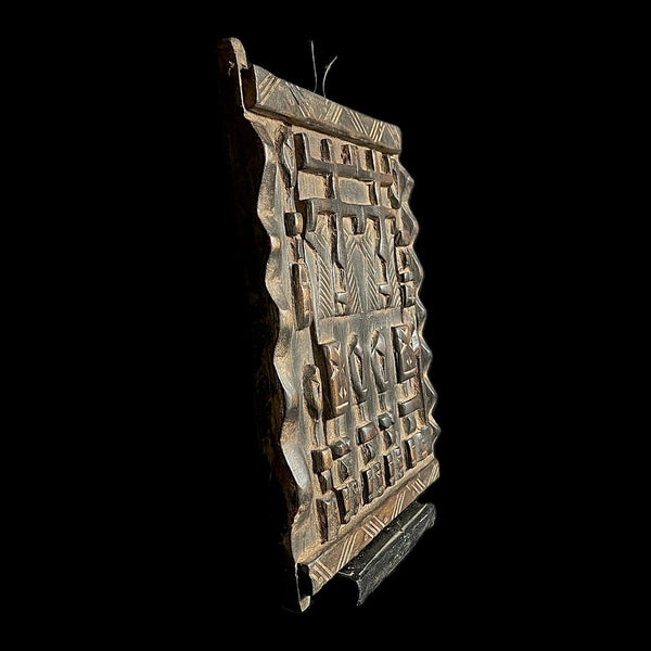 African Dogon Carved Wood Granary Door, Mali Handmade Granary Door-G1708